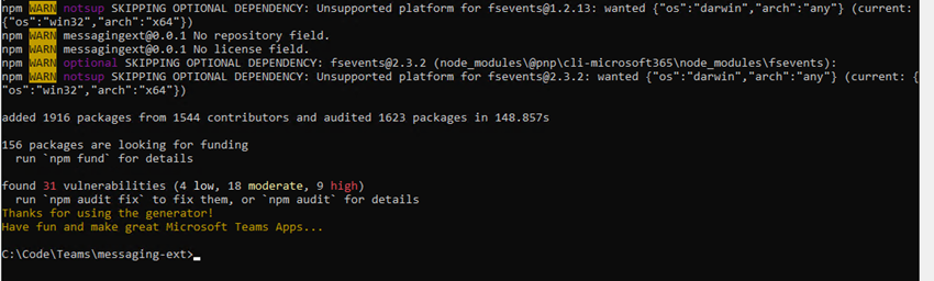 How to create Action based Messaging Extension as Teams App